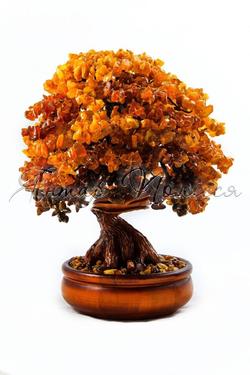 Дерево-бонсай янтарное