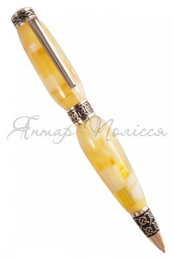 Шариковая ручка с фурнитурой «Плетение»