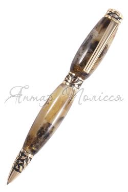 Шариковая янтарная ручка