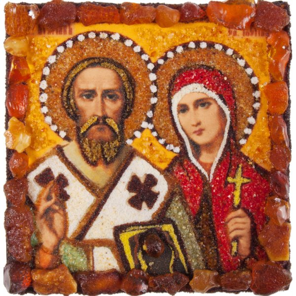 Магнит-оберег «Священномученик Киприан и святая мученица Иустина»
