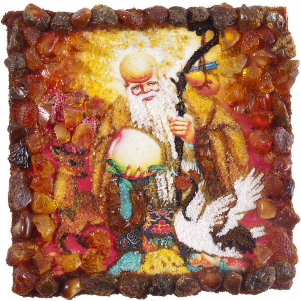 Сувенирный магнит «Шоу-Син и Волшебный персик» (Божество долголетия)