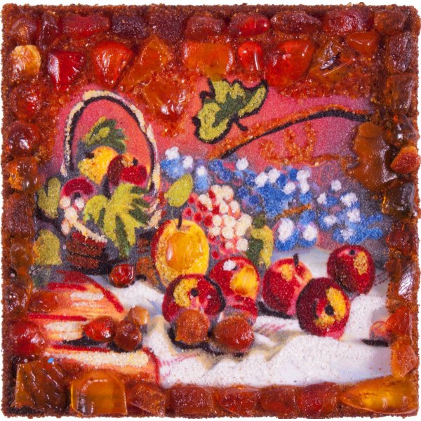 Сувенірний магніт «Яблука, виноград і горіхи»