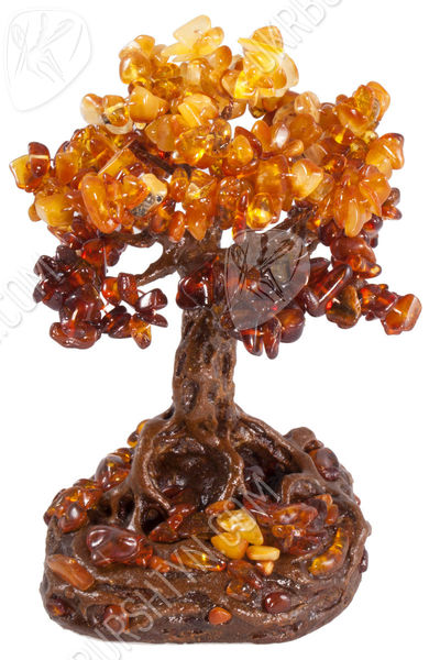 Декоративное дерево из янтаря