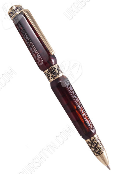 Янтарная шариковая ручка «Узор»