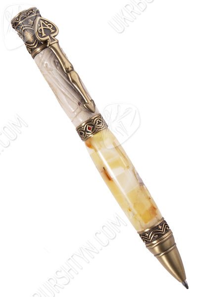 Ручка с резбленным рогом оленя «Азарт»