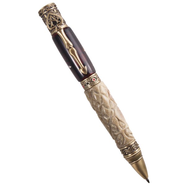Янтарная шариковая ручка с рогом оленя «Азарт»