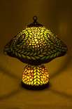 Лампа, инкрустированная янтарем