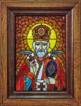 Витражная икона «Святой Николай»