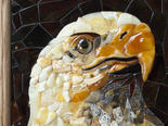 Картина из камней янтаря «Орел»