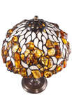 Лампа из янтаря и белого витражного стекла