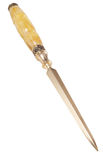 Нож для писем с янтарной рукояткой