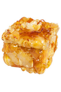 Шкатулка инкрустированная янтарем с цветком