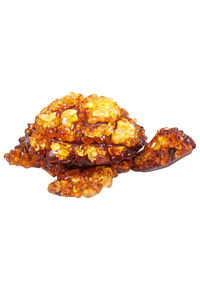 Шкатулка инкрустированная янтарем «Черепаха»