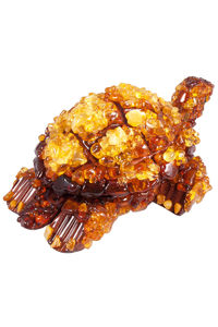 Шкатулка инкрустированная янтарем «Черепаха»