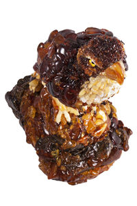 Статуэтка инкрустированная янтарем «Сокол»