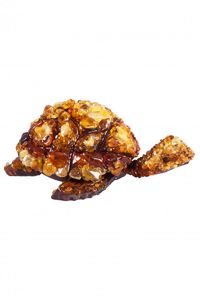 Шкатулка «Черепаха» інкрустована бурштином