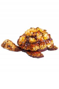 Шкатулка «Черепаха» інкрустована бурштином