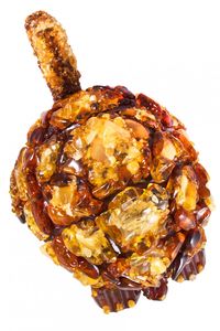 Шкатулка «Черепаха» інкрустована бурштином