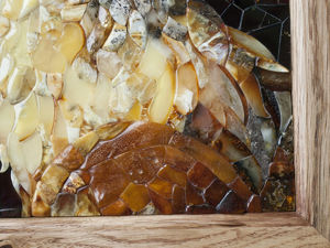 Картина из камней янтаря «Орел»