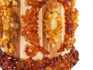 Сувенир инкрустированный янтарем «Пивная кружка»