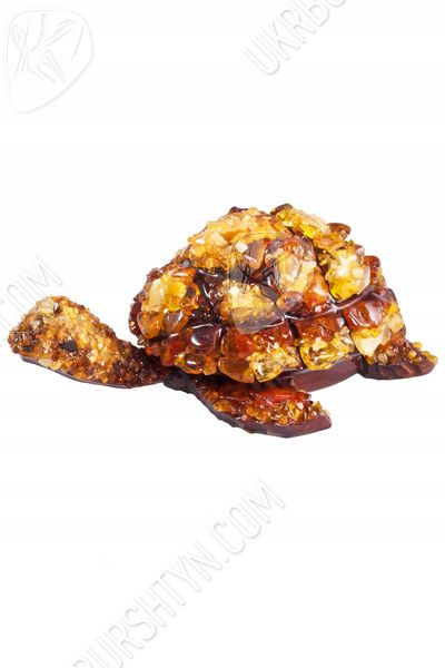 Шкатулка «Черепаха» інкрустована бурштином